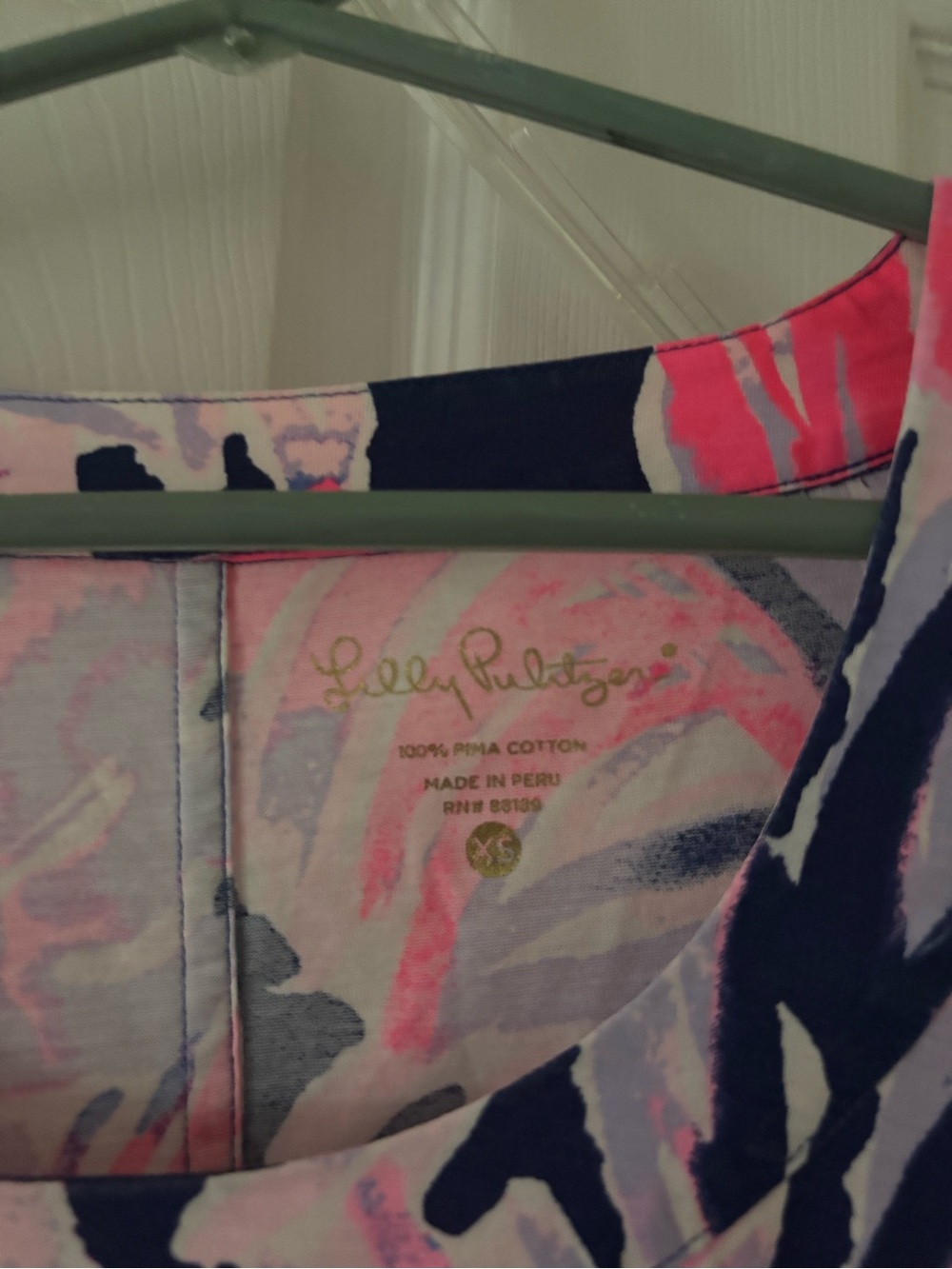 Lilly Pulitzer Pink & Navy Botanical Print Dress - Picture 2 of 3